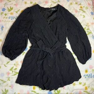 DO+BE Elegant Black Romper with Belt